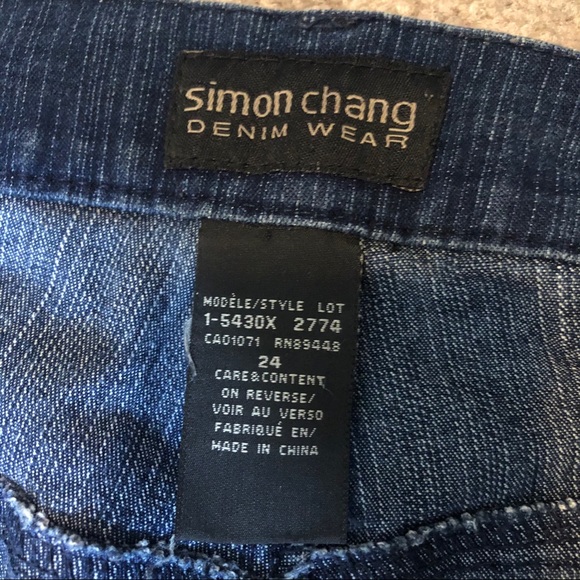 Simon Chang Denim Wear Jeggins Fitted Straight Leg - Picture 4 of 7